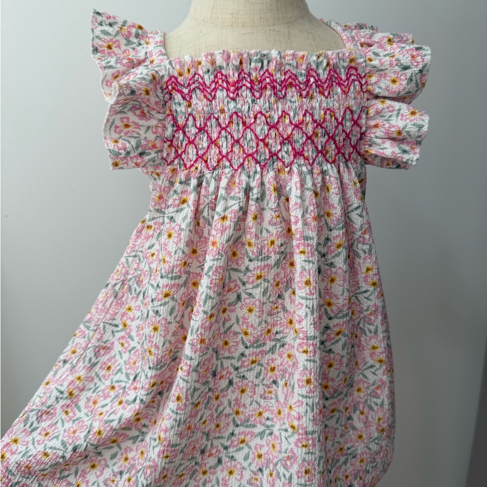 Zara Pink and White Floral Dress